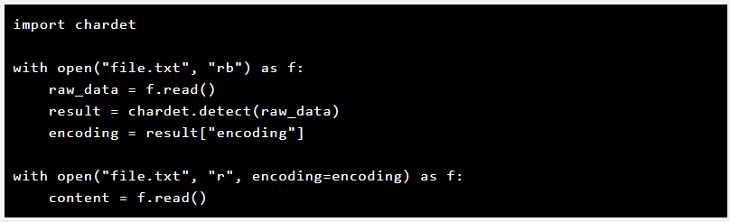 3. Detect Encoding Automatically Using chardet